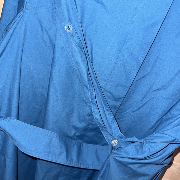 Vintage LONDON FOG Trench Coat Turquoise Blue Women's 16 Reg Belted USA - Picture 13 of 16